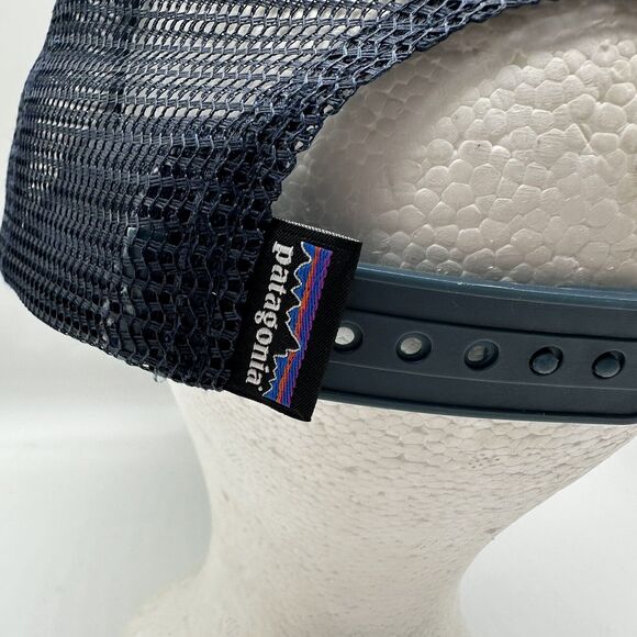 Patagonia Fitz Roy Trout Hat Cap Adjustable Snapback Fly Fishing Blueish Gray - Picture 5 of 8